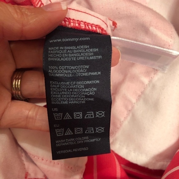 Tommy Hilfiger Striped Pink Nautical Shorts Sz 6 - Picture 5 of 6